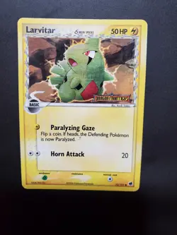 2006 Pokemon TCG Dragon Frontiers Larvitar δ 52/101 Reverse Holo Foil Stamped LP - Image 2