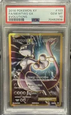 2016 Pokemon XY Evolutions FA/Mewtwo Ex #103 PSA 10 - Image 1