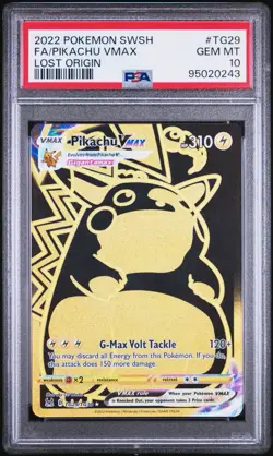 2022 Pokemon Sword Shield Pikachu Vmax Lost Origin Full Art TG29/TG30 PSA 10 🔥 - Image 1