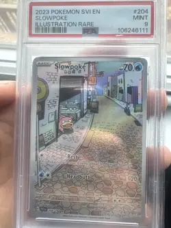 2023 POKEMON SVI EN-SCARLET & VIOLET ILLUSTRATION RARE #204 SLOWPOKE PSA 9 - Image 1