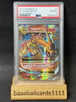 2016 Pokemon XY Evolutions Mega Charizard Holo #13/108 PSA 8 P2 - Image 1
