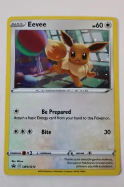 Pokemon Sword & Shield Promo Eevee Holo SWSH212 NM - Image 1