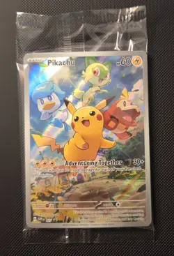 Pokemon TCG Pikachu SVP 027 Paldea Evolved Black Star Promo Sealed - Image 1