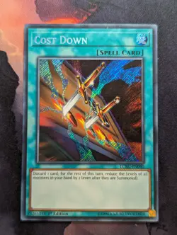 YuGiOh Cost Down Secret Rare 1st Edition LCKC-EN040 - VLP - Image 1