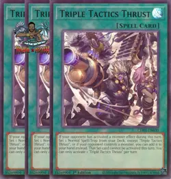 Yugioh! 3x Triple Tactics Thrust CH01-EN030 Ultra Rare 1st Ed NM - Image 1
