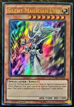 YuGiOh Silent Magician LV8 Ultra Rare YGLD-ENC04 - Image 1