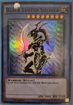 YuGiOh Black Luster Soldier Super Rare 1st Edition DPBC-EN006 - Image 1