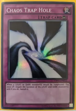YuGiOh Chaos Trap Hole Super Rare OP03-EN012 - Image 1