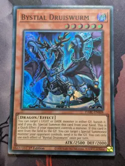 Yu-Gi-Oh! TCG Bystial Druiswurm Darkwing Blast DABL-EN008 1st Edition Super Rare - Image 1