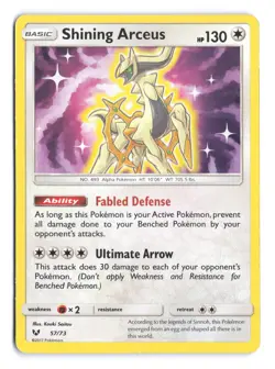 Pokemon TCG Shining Arceus Sun & Moon Shining Legends Holo Rare Card 57/73 - Image 1