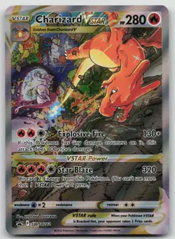 Pokemon TCG Charizard VSTAR Black Star Promo SWSH262 Holo Card NM Condition - Image 1