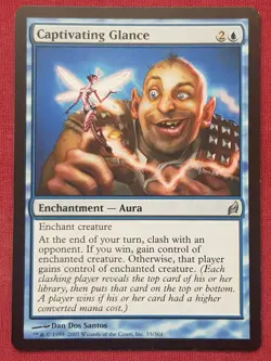 Magic The Gathering LORWYN CAPTIVATING GLANCE blue card MTG - Image 1