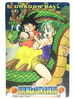 Bulma Goku DRAGON BALL Gumi Card TCG MORINAGA Vintage Japan very rare No.51 - Image 1
