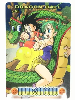 Bulma Goku DRAGON BALL Gumi Card TCG MORINAGA Vintage Japan very rare No.51 - Image 2