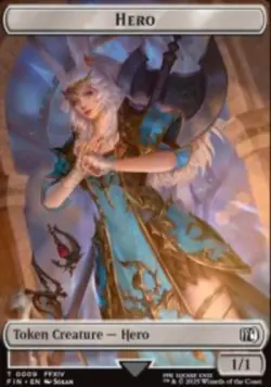 Hero 9 / Bird 17 Final Fantasy Token (FIN) MTG Foil NM - Image 1