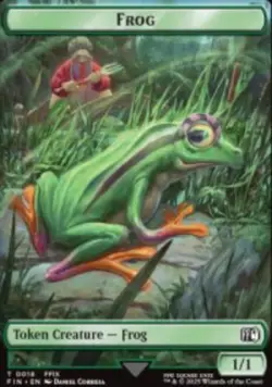 Frog 18 / Hero 9 Final Fantasy Token (FIN) MTG Foil NM - Image 1