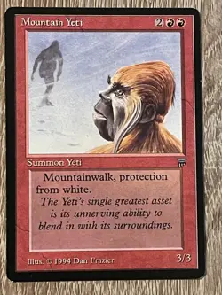 MTG - Mountain Yeti - Legends - NM English Magic 1994 - Image 1