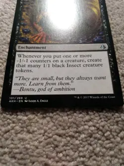 MTG Nest Of Scarabs Amonkhet: NM/EX, -1 Counters Enchantment - Image 2
