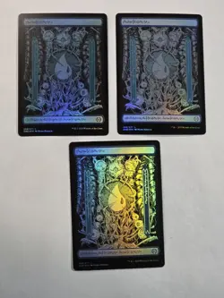 3x Island - Foil - Phyrexian Text - Full Art Basic Land- Near Mint - MTG - Image 1