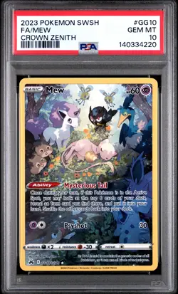 2023 Pokemon Sword And Shield Crown Zenith Mew #GG10 PSA 10 - Image 1