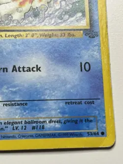 Pokemon Goldeen 53/64 WotC Jungle 1st Edition Common HP - Image 5