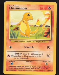 Charmander 046/102 WOTC Pokemon Base Set Lightly played - Image 1