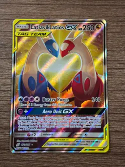 Pokemon TCG Latias & Latios GX Alt Art Full Art 2019 170/181 Team Up English - Image 1