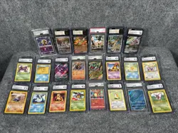Pokemon Graded Slabs PSA 10 CGC Prestine 10 AGS 10 Vintage to Modern Lot of 22! - Image 1