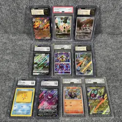 Pokemon Graded Slabs PSA 10 CGC Prestine 10 AGS 10 Vintage to Modern Lot of 22! - Image 2