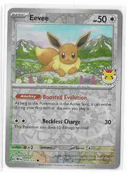 Eevee 074/131 Reverse Holo Pokemon Day 2025 Promo Prismatic Evolutions NM - Image 1