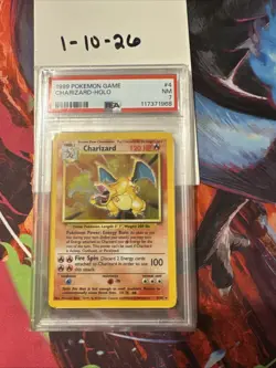 Pokemon TCG Charizard 4/102 Base Set Holo PSA 7 - Image 1