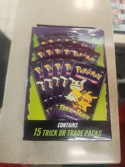 2025 Pokemon TCG TRICK OR TRADE BOOSTER BUNDLE New Sealed Halloween 15 Packs - Image 1