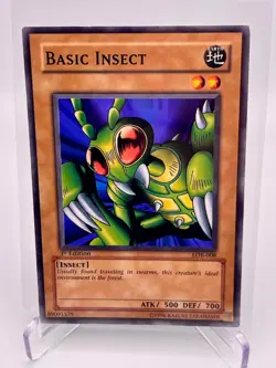 Yu-Gi-Oh! 1st Edition LOB-008 "Basic Insect" Near Mint Never Played With - Image 1