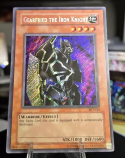 Yu-Gi-Oh Gearfried the Iron Knight BPT-012 Secret Rare 2003 Tin Promo Vintage LP - Image 1