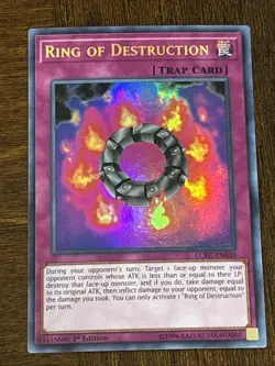 Ring of Destruction LCKC-EN050 Legendary Collection Kaiba 1st Edition Ultra LP - Image 1