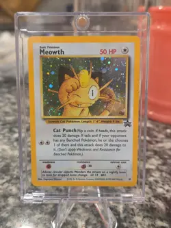 Meowth Promo 10 Black Star GB Game Boy Stamped Holo Rare Pokemon Card Unplayed - Image 1