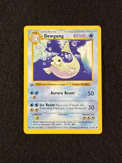 Dewgong 25/102 1st Edition- Shadowless-Base Set- Pokemon Card- 1999- WOTC - LP - Image 1