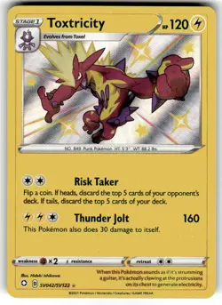 Toxtricity SV042/SV122 Shining Fates Shiny Holo Rare Pokemon Card NM - Image 1