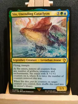 Sin, Unending Cataclysm - Final Fantasy Commander - Rare - NM (see pics) MTG - Image 1