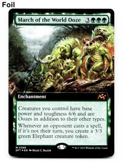 March of the World Ooze (Extended Art) - FOIL - [Aetherdrift] MTG Magic 🌳 - Image 1