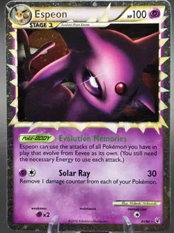 Espeon Prime 81/90 Ultra Rare HGSS Undaunted Pokemon TCG LP - Image 1