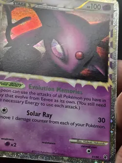 Espeon Prime 81/90 Ultra Rare HGSS Undaunted Pokemon TCG LP - Image 3