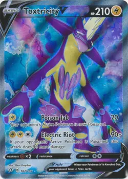 Toxtricity V Full Art 182/192 Ultra Rare Rebel Clash Pokemon TCG - Image 1