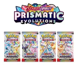 Pokemon Prismatic Evolutions Art Set: New Sealed Packs Full Art Bundle (4 Packs) - Image 1