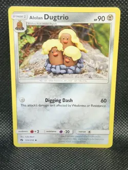 Pokemon Alolan Dugtrio Lost Thunder 123/214 LP Condition - Image 1