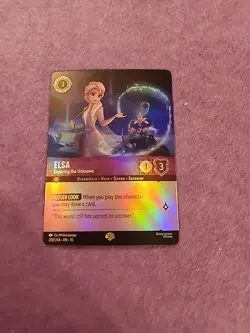 Disney Lorcana Whispers in the Well Elsa Exploring The Unknown Epic Card 208/204 - Image 1