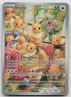 Pokemon Twilight Masquerade Eevee TCG Illustration Card #188/167 - Image 1