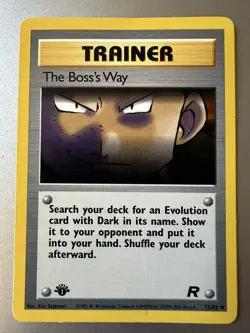 The Boss's Way 73/82 Team Rocket 1st Edition Pokemon Card LP - Image 1