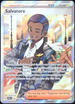 Pokemon TCG Salvatore 202/162 2024 Temporal Forces Ultra Rare Card - LP - Image 1