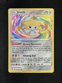 Jirachi 119/185 Pokemon Amazing Rare SWSH04: Vivid Voltage Card NM - Image 1